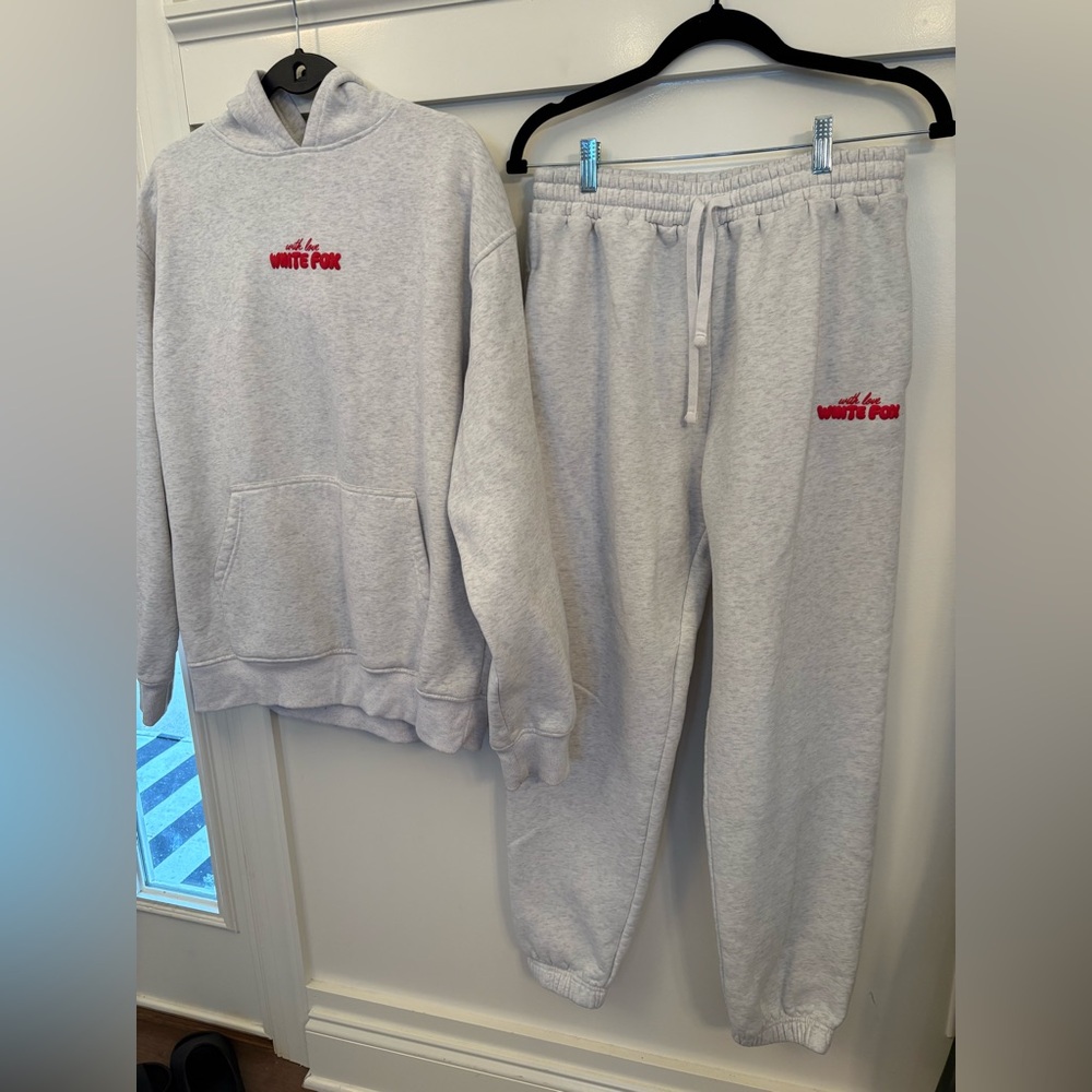White Fox Cherry Hoodie and sweatpants